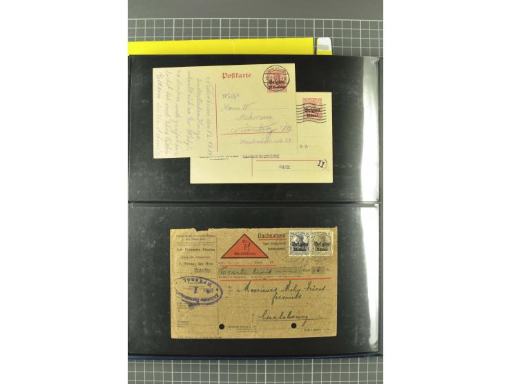 1914/18, interessante Sammlung von über 120 Briefen und Karten, dabei diverse Zensuren, R-Briefe, Eil-Briefe, Nachporto und N