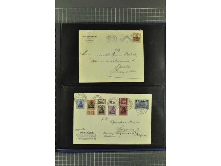 1914/18, interessante Sammlung von über 120 Briefen und Karten, dabei diverse Zensuren, R-Briefe, Eil-Briefe, Nachporto und N