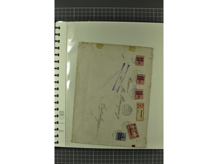 1914/18, interessante Sammlung von über 120 Briefen und Karten, dabei diverse Zensuren, R-Briefe, Eil-Briefe, Nachporto und N