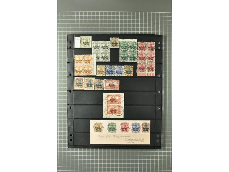 1915/19, interessante Stempelsammlung von Alt-Auz bis Wolkoyski auf losen Marken und Briefstücken, dabei auch diverse Besonde