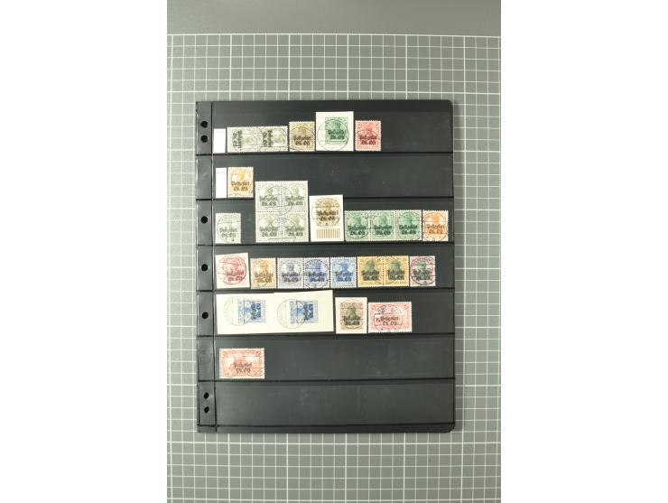 1915/19, interessante Stempelsammlung von Alt-Auz bis Wolkoyski auf losen Marken und Briefstücken, dabei auch diverse Besonde