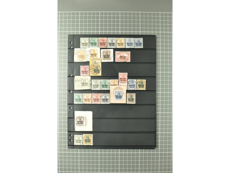 1915/19, interessante Stempelsammlung von Alt-Auz bis Wolkoyski auf losen Marken und Briefstücken, dabei auch diverse Besonde
