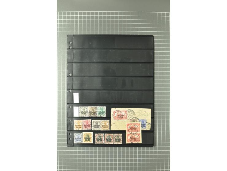 1915/19, interessante Stempelsammlung von Alt-Auz bis Wolkoyski auf losen Marken und Briefstücken, dabei auch diverse Besonde