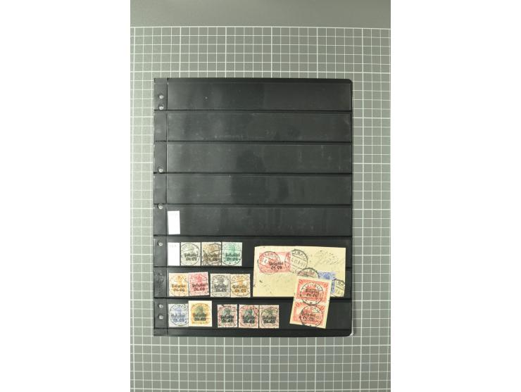1915/19, interessante Stempelsammlung von Alt-Auz bis Wolkoyski auf losen Marken und Briefstücken, dabei auch diverse Besonde