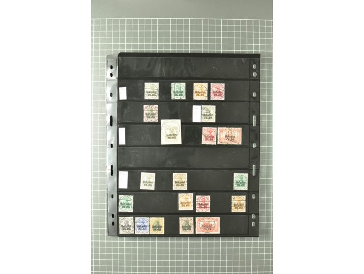 1915/19, interessante Stempelsammlung von Alt-Auz bis Wolkoyski auf losen Marken und Briefstücken, dabei auch diverse Besonde