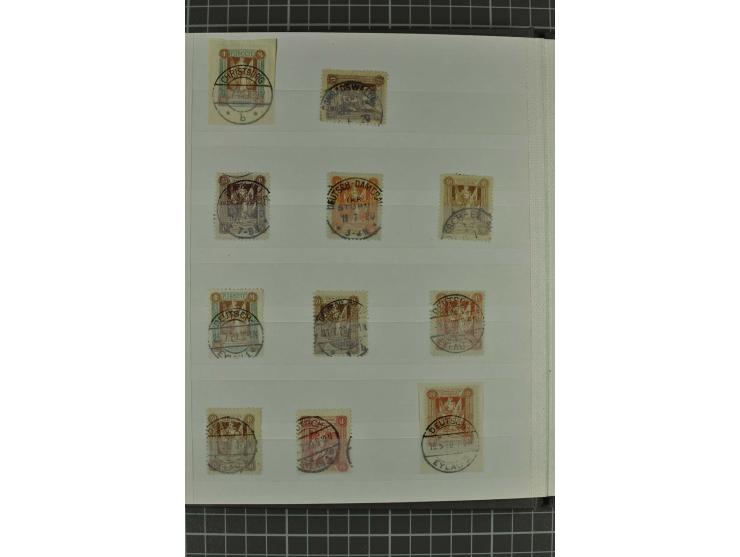 STEMPEL: ALTFELDE bis TIEFENSEE, kleine Sammlung von 69 Abschlägen auf losen Marken bzw. Briefstücken, gute Erhaltung