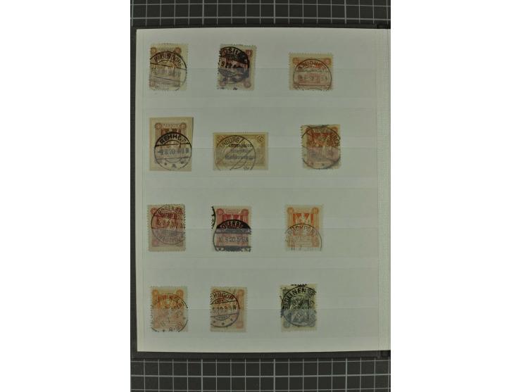 STEMPEL: ALTFELDE bis TIEFENSEE, kleine Sammlung von 69 Abschlägen auf losen Marken bzw. Briefstücken, gute Erhaltung