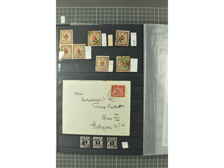 1920/39, gestempelte reichhaltige Sammlung mit u.a. Mi.-Nr. 29II, 32-40, 43II, 100Xa, Porto, Dienst, Port Gdansk, Vorläufer, 