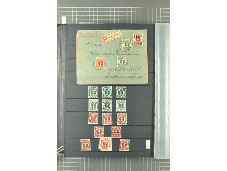 1920/39, gestempelte reichhaltige Sammlung mit u.a. Mi.-Nr. 29II, 32-40, 43II, 100Xa, Porto, Dienst, Port Gdansk, Vorläufer, 