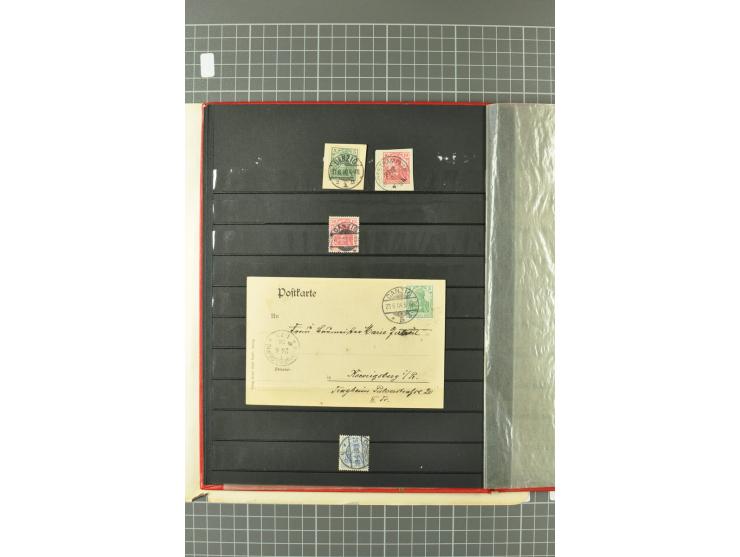1920/39, gestempelte reichhaltige Sammlung mit u.a. Mi.-Nr. 29II, 32-40, 43II, 100Xa, Porto, Dienst, Port Gdansk, Vorläufer, 