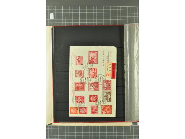 1920/39, gestempelte reichhaltige Sammlung mit u.a. Mi.-Nr. 29II, 32-40, 43II, 100Xa, Porto, Dienst, Port Gdansk, Vorläufer, 