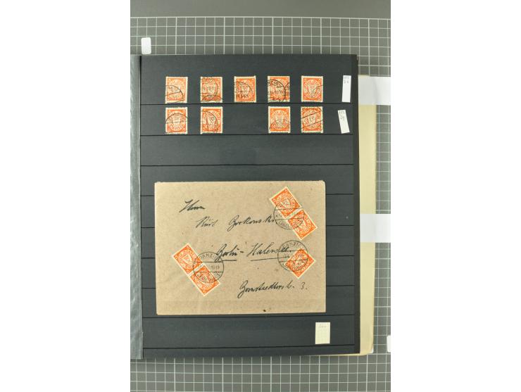 1920/39, gestempelte reichhaltige Sammlung mit u.a. Mi.-Nr. 29II, 32-40, 43II, 100Xa, Porto, Dienst, Port Gdansk, Vorläufer, 