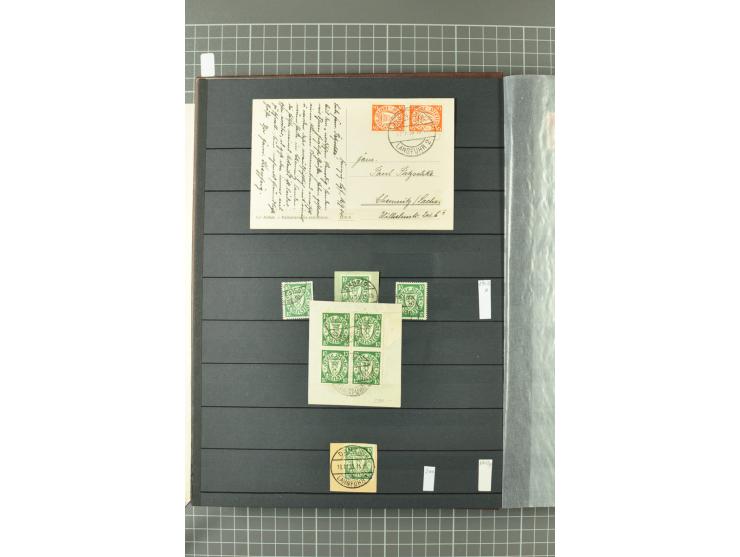 1920/39, gestempelte reichhaltige Sammlung mit u.a. Mi.-Nr. 29II, 32-40, 43II, 100Xa, Porto, Dienst, Port Gdansk, Vorläufer, 