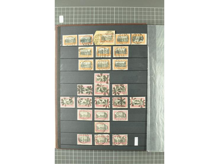 1920/39, gestempelte reichhaltige Sammlung mit u.a. Mi.-Nr. 29II, 32-40, 43II, 100Xa, Porto, Dienst, Port Gdansk, Vorläufer, 