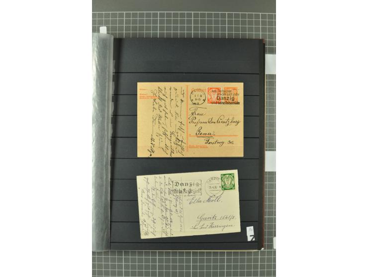 1920/39, gestempelte reichhaltige Sammlung mit u.a. Mi.-Nr. 29II, 32-40, 43II, 100Xa, Porto, Dienst, Port Gdansk, Vorläufer, 