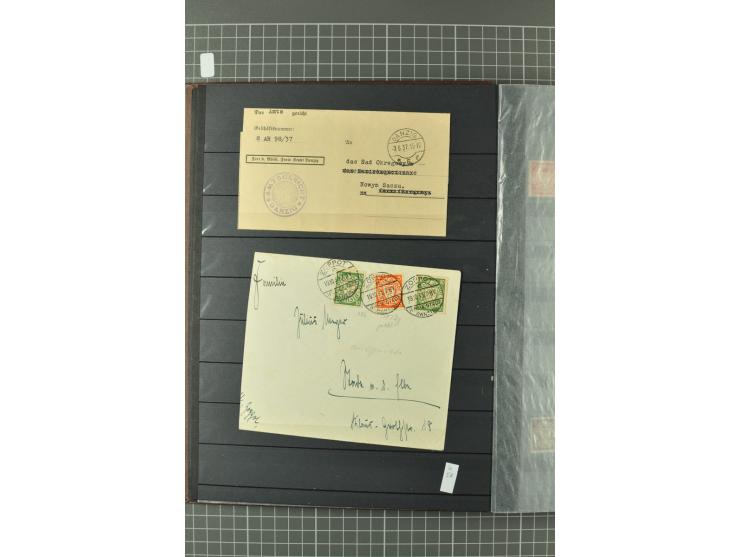 1920/39, gestempelte reichhaltige Sammlung mit u.a. Mi.-Nr. 29II, 32-40, 43II, 100Xa, Porto, Dienst, Port Gdansk, Vorläufer, 