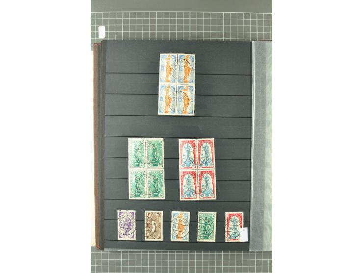 1920/39, gestempelte reichhaltige Sammlung mit u.a. Mi.-Nr. 29II, 32-40, 43II, 100Xa, Porto, Dienst, Port Gdansk, Vorläufer, 