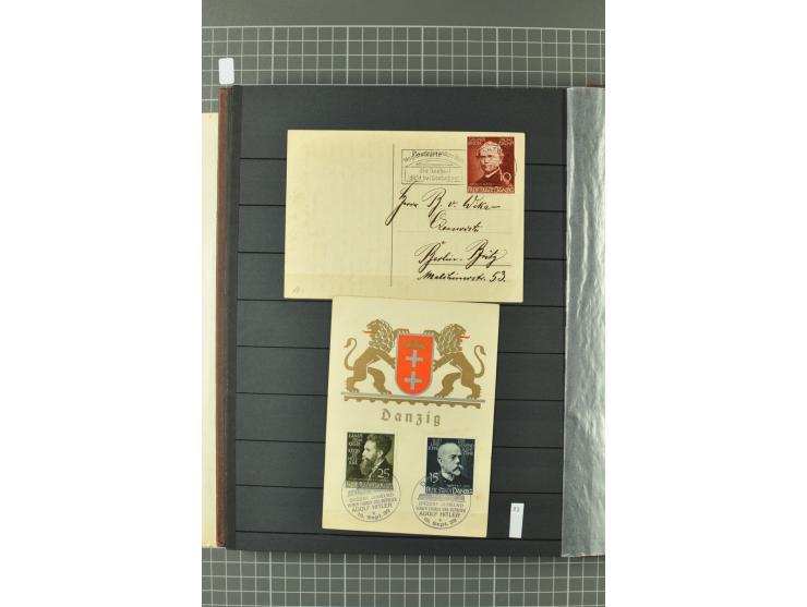 1920/39, gestempelte reichhaltige Sammlung mit u.a. Mi.-Nr. 29II, 32-40, 43II, 100Xa, Porto, Dienst, Port Gdansk, Vorläufer, 