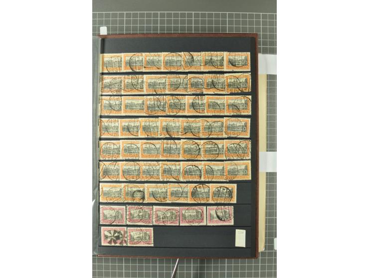 1920/39, gestempelte reichhaltige Sammlung mit u.a. Mi.-Nr. 29II, 32-40, 43II, 100Xa, Porto, Dienst, Port Gdansk, Vorläufer, 