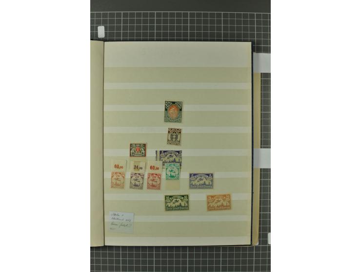 1920/39, gestempelte reichhaltige Sammlung mit u.a. Mi.-Nr. 29II, 32-40, 43II, 100Xa, Porto, Dienst, Port Gdansk, Vorläufer, 