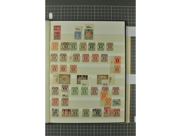 1920/39, gestempelte reichhaltige Sammlung mit u.a. Mi.-Nr. 29II, 32-40, 43II, 100Xa, Porto, Dienst, Port Gdansk, Vorläufer, 