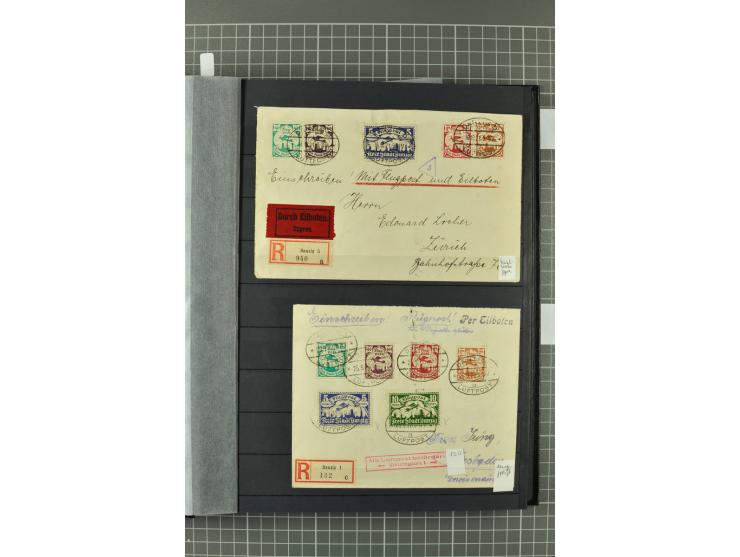 1920/39, gestempelte reichhaltige Sammlung mit u.a. Mi.-Nr. 29II, 32-40, 43II, 100Xa, Porto, Dienst, Port Gdansk, Vorläufer, 