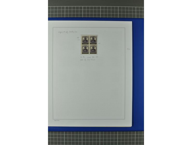 1920, "Sarre" auf Germania, postfrische, ungebrauchte und gestempelte, stark spezialisierte Sammlung mit u.a. Mi.-Nr. 1II, 1I