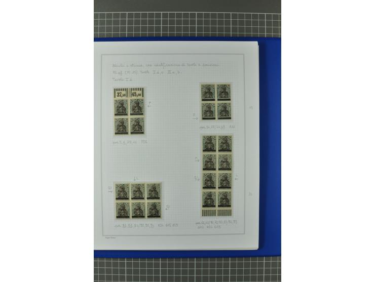 1920, "Sarre" auf Germania, postfrische, ungebrauchte und gestempelte, stark spezialisierte Sammlung mit u.a. Mi.-Nr. 1II, 1I