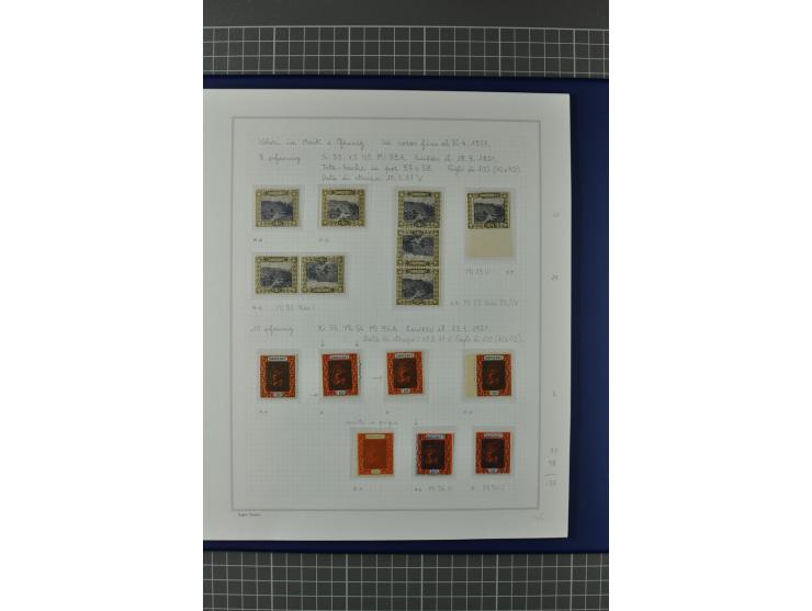 1921/34, postfrische, ungebrauchte und gestempelte, startk spezialisierte Sammlung ab Mi.-Nr. 53, bis auf Mr.-Nr. 134 kpl. bi
