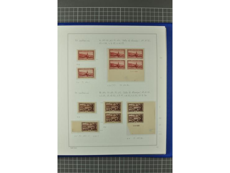 1921/34, postfrische, ungebrauchte und gestempelte, startk spezialisierte Sammlung ab Mi.-Nr. 53, bis auf Mr.-Nr. 134 kpl. bi