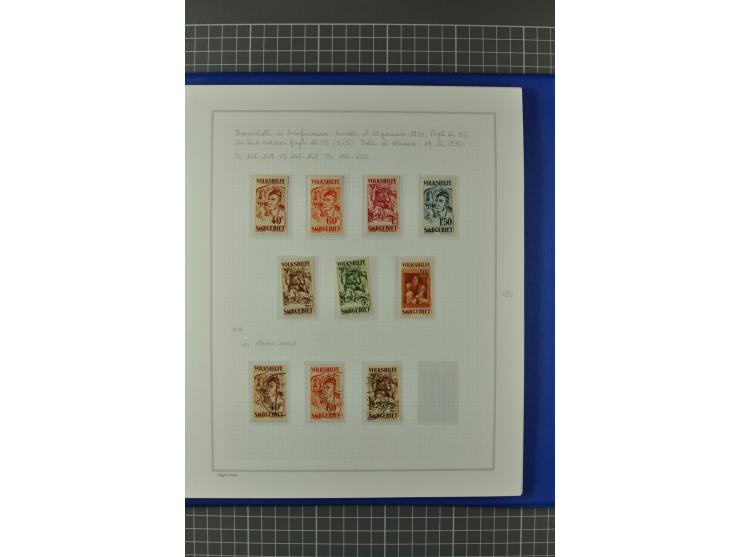 1921/34, postfrische, ungebrauchte und gestempelte, startk spezialisierte Sammlung ab Mi.-Nr. 53, bis auf Mr.-Nr. 134 kpl. bi