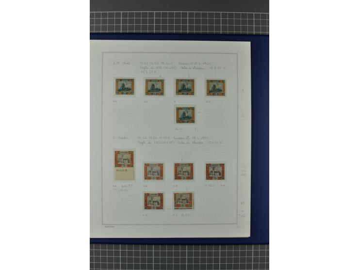 1921/34, postfrische, ungebrauchte und gestempelte, startk spezialisierte Sammlung ab Mi.-Nr. 53, bis auf Mr.-Nr. 134 kpl. bi