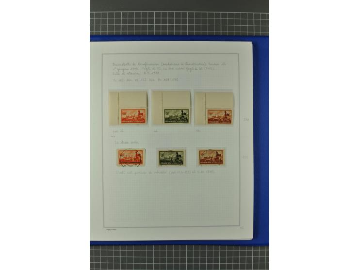 1921/34, postfrische, ungebrauchte und gestempelte, startk spezialisierte Sammlung ab Mi.-Nr. 53, bis auf Mr.-Nr. 134 kpl. bi