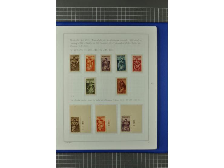 1921/34, postfrische, ungebrauchte und gestempelte, startk spezialisierte Sammlung ab Mi.-Nr. 53, bis auf Mr.-Nr. 134 kpl. bi