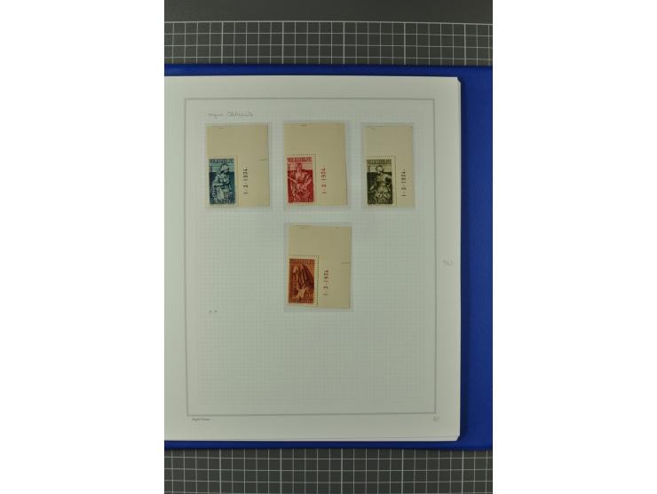 1921/34, postfrische, ungebrauchte und gestempelte, startk spezialisierte Sammlung ab Mi.-Nr. 53, bis auf Mr.-Nr. 134 kpl. bi