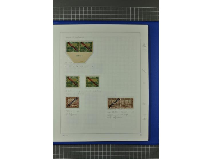 1921/34, postfrische, ungebrauchte und gestempelte, startk spezialisierte Sammlung ab Mi.-Nr. 53, bis auf Mr.-Nr. 134 kpl. bi