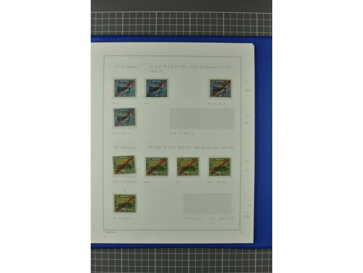 1921/34, postfrische, ungebrauchte und gestempelte, startk spezialisierte Sammlung ab Mi.-Nr. 53, bis auf Mr.-Nr. 134 kpl. bi
