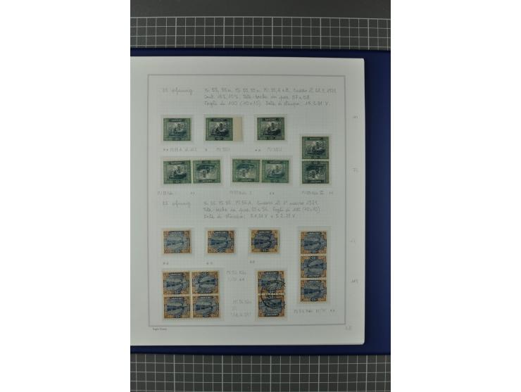 1921/34, postfrische, ungebrauchte und gestempelte, startk spezialisierte Sammlung ab Mi.-Nr. 53, bis auf Mr.-Nr. 134 kpl. bi
