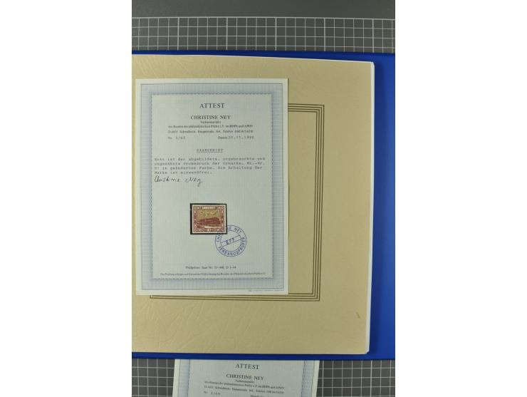 1921/34, postfrische, ungebrauchte und gestempelte, startk spezialisierte Sammlung ab Mi.-Nr. 53, bis auf Mr.-Nr. 134 kpl. bi