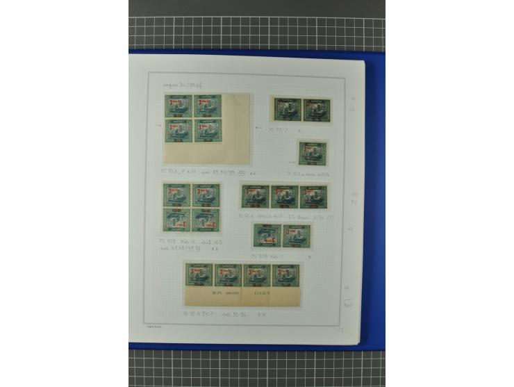 1921/34, postfrische, ungebrauchte und gestempelte, startk spezialisierte Sammlung ab Mi.-Nr. 53, bis auf Mr.-Nr. 134 kpl. bi