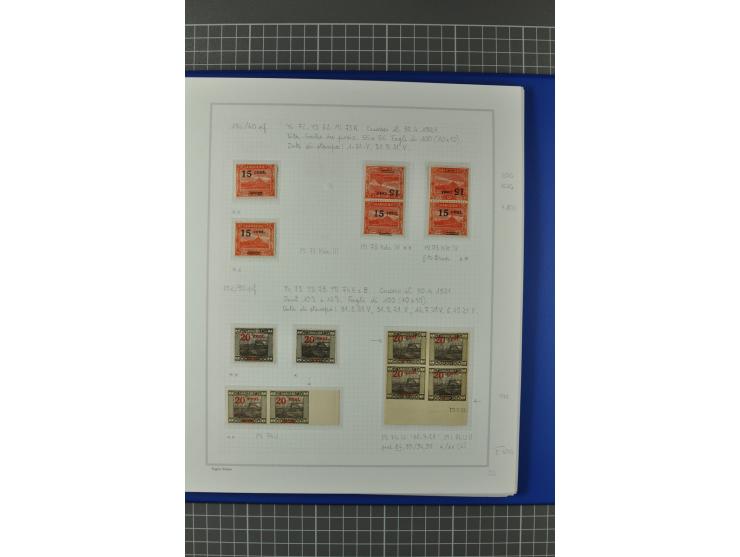 1921/34, postfrische, ungebrauchte und gestempelte, startk spezialisierte Sammlung ab Mi.-Nr. 53, bis auf Mr.-Nr. 134 kpl. bi