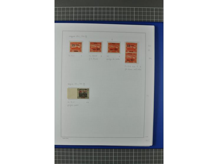 1921/34, postfrische, ungebrauchte und gestempelte, startk spezialisierte Sammlung ab Mi.-Nr. 53, bis auf Mr.-Nr. 134 kpl. bi