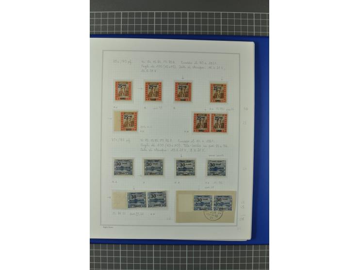 1921/34, postfrische, ungebrauchte und gestempelte, startk spezialisierte Sammlung ab Mi.-Nr. 53, bis auf Mr.-Nr. 134 kpl. bi