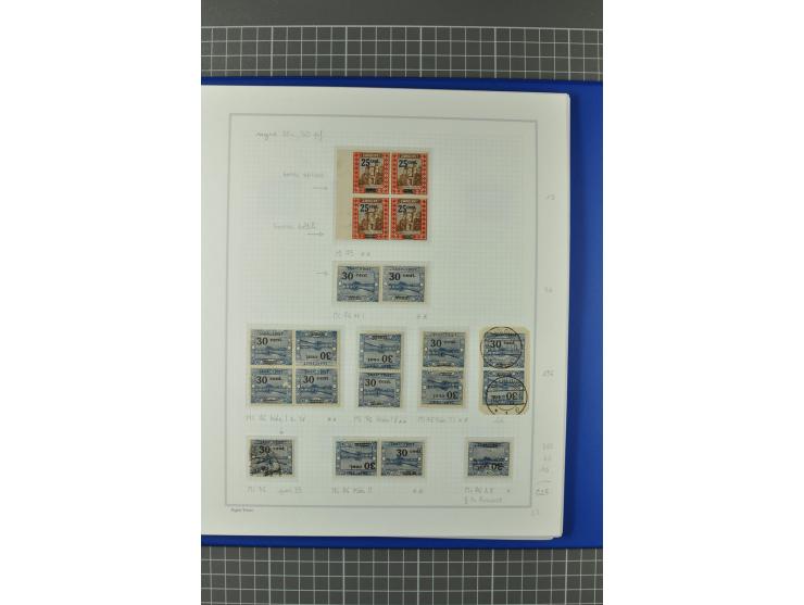 1921/34, postfrische, ungebrauchte und gestempelte, startk spezialisierte Sammlung ab Mi.-Nr. 53, bis auf Mr.-Nr. 134 kpl. bi