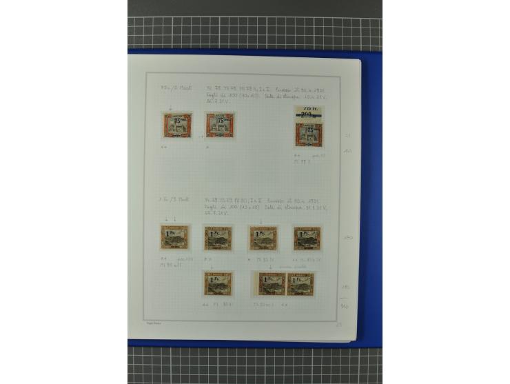1921/34, postfrische, ungebrauchte und gestempelte, startk spezialisierte Sammlung ab Mi.-Nr. 53, bis auf Mr.-Nr. 134 kpl. bi