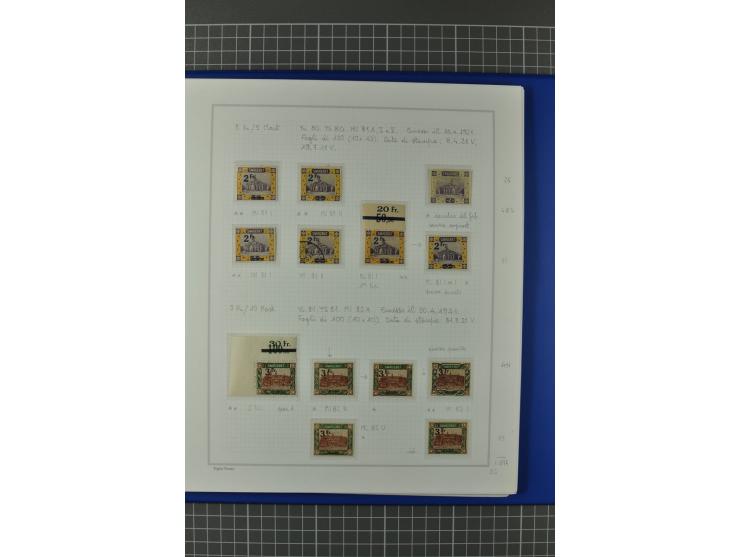 1921/34, postfrische, ungebrauchte und gestempelte, startk spezialisierte Sammlung ab Mi.-Nr. 53, bis auf Mr.-Nr. 134 kpl. bi