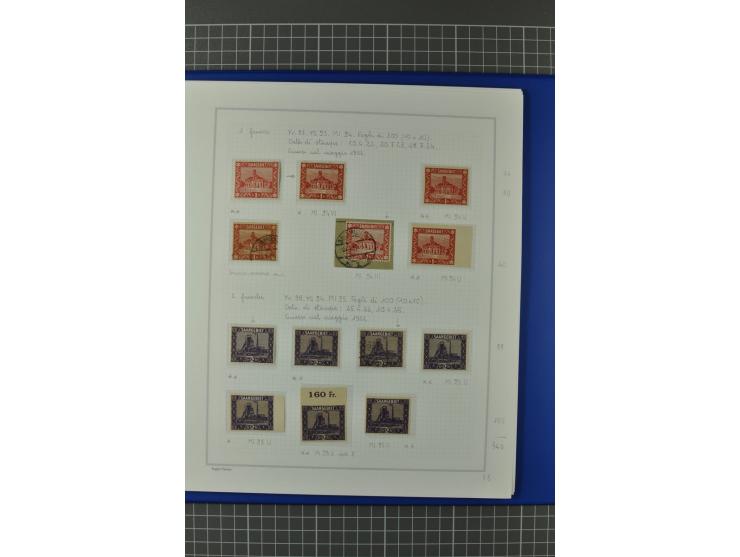 1921/34, postfrische, ungebrauchte und gestempelte, startk spezialisierte Sammlung ab Mi.-Nr. 53, bis auf Mr.-Nr. 134 kpl. bi