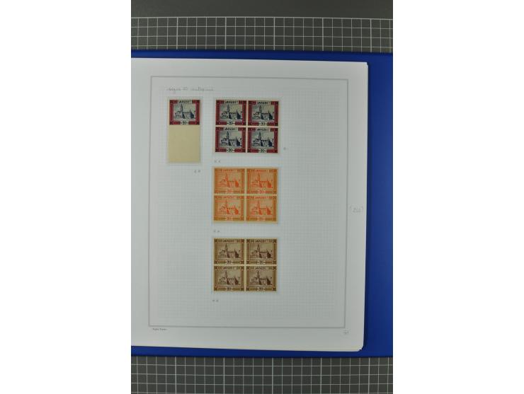 1921/34, postfrische, ungebrauchte und gestempelte, startk spezialisierte Sammlung ab Mi.-Nr. 53, bis auf Mr.-Nr. 134 kpl. bi