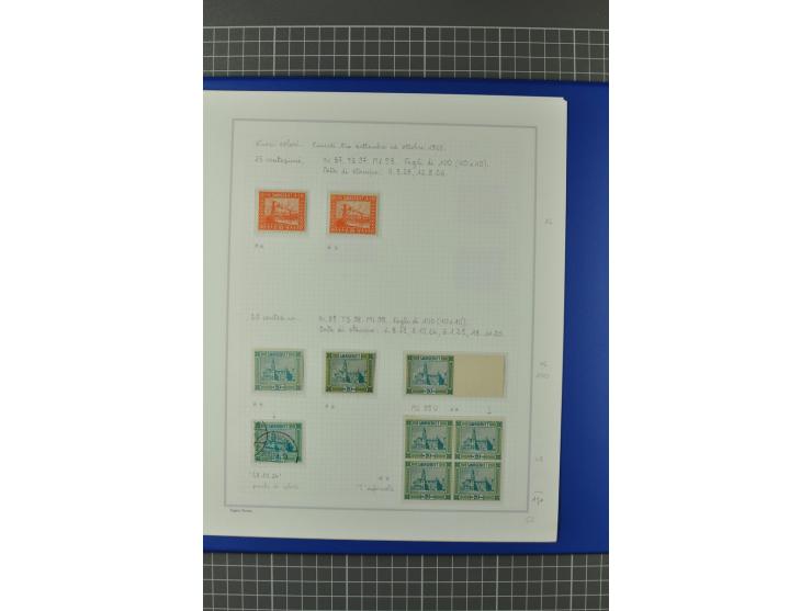 1921/34, postfrische, ungebrauchte und gestempelte, startk spezialisierte Sammlung ab Mi.-Nr. 53, bis auf Mr.-Nr. 134 kpl. bi