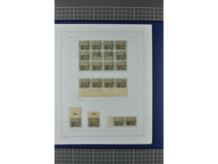 1921/34, postfrische, ungebrauchte und gestempelte, startk spezialisierte Sammlung ab Mi.-Nr. 53, bis auf Mr.-Nr. 134 kpl. bi